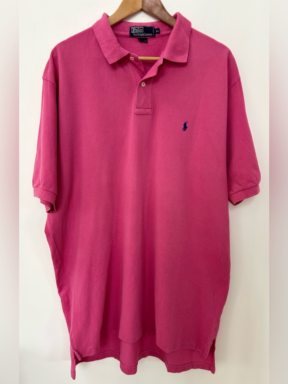 Vintage Polo Ralph Lauren Pink Polo Shirt Men’s XL Cotton Classic Pony Logo Y2K